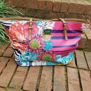 Nine West floral leather purse.